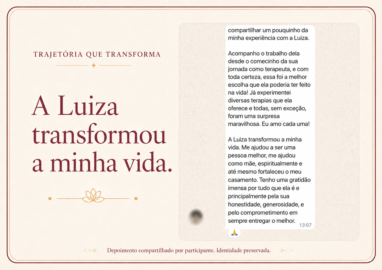 Depoimento de aluna 8