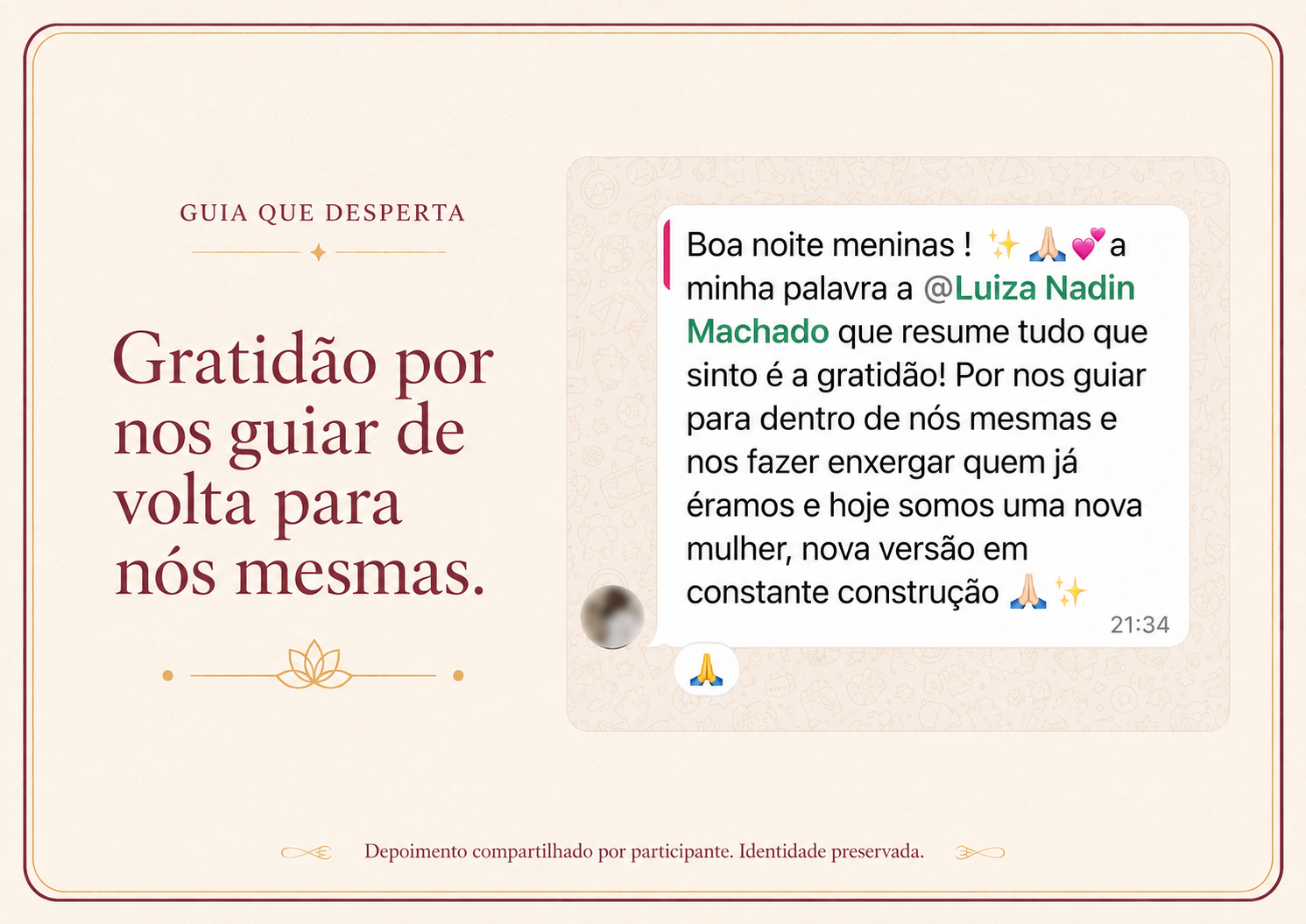 Depoimento de aluna 9